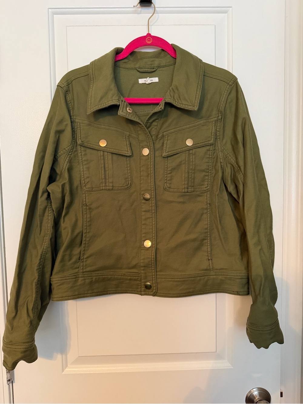 Maurices Olive Utility Jacket with Gold-Tone Buttons